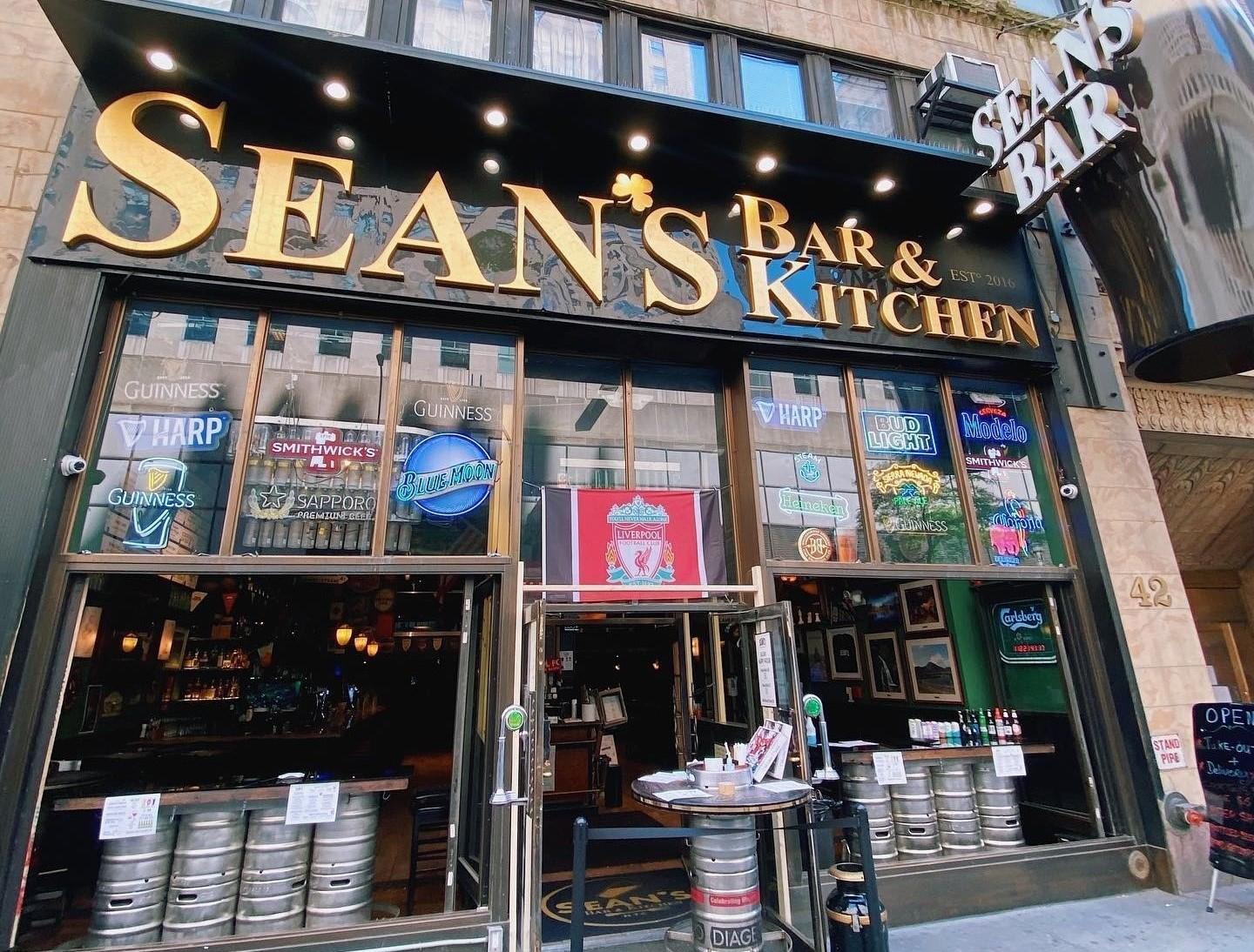 sean's bar and kitchen menu