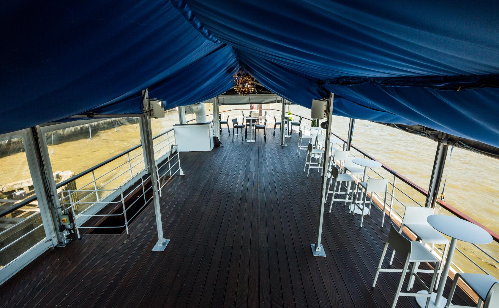 the top deck - the yacht london - event venue hire